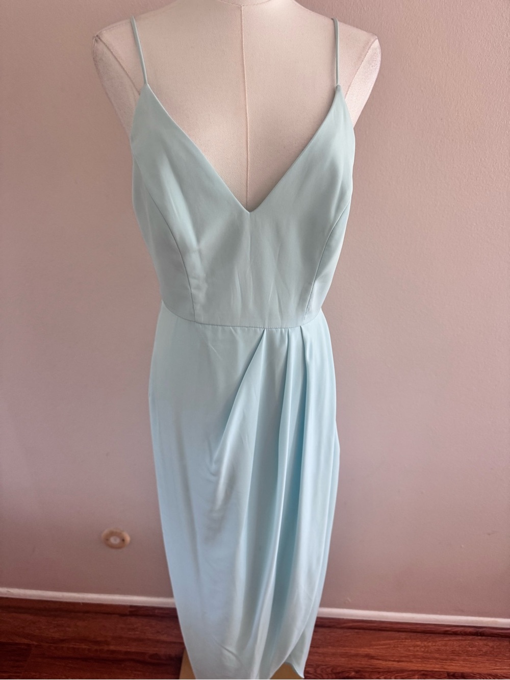 Aqua Light Blue Spaghetti-Strap Maxi Dress - Picture 6 of 8